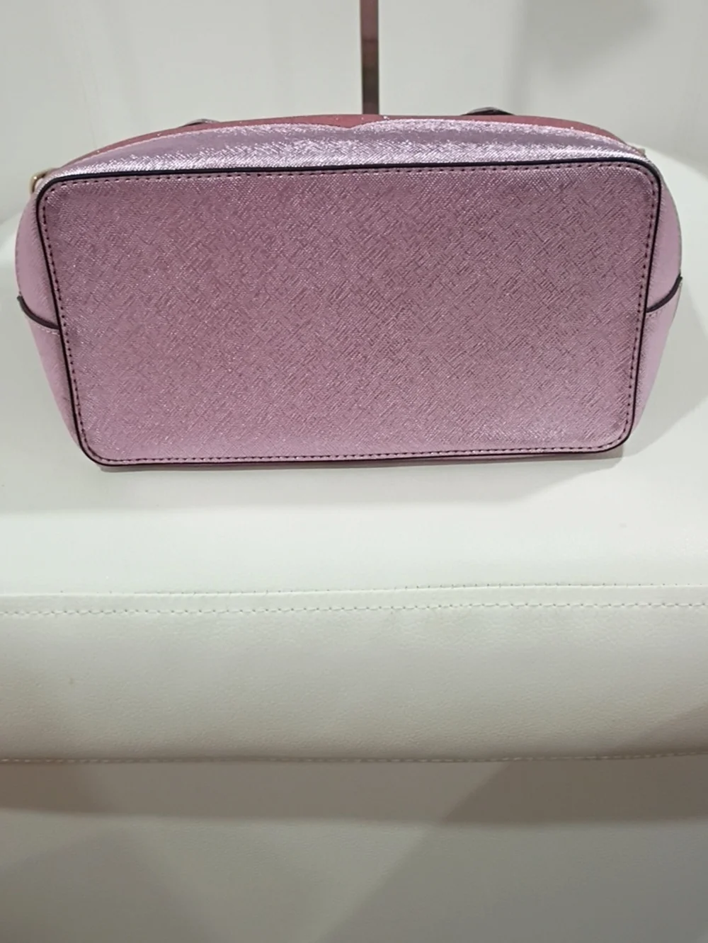kate spade Pink Glitter and Saffiano Tote with Detachable Crossbody Strap